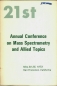 1973, 21st ASMS Conference Proceedings Cover